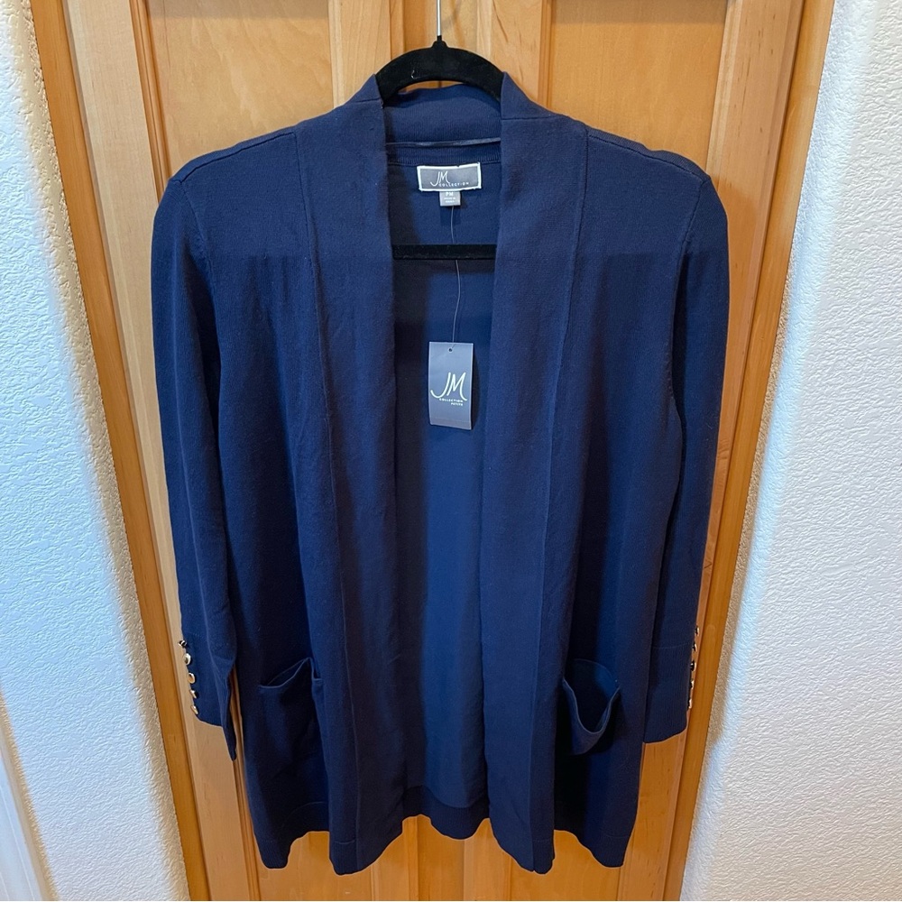 JM Collection Women's Blue Navy Sweater Size Medium - Brand New with tags